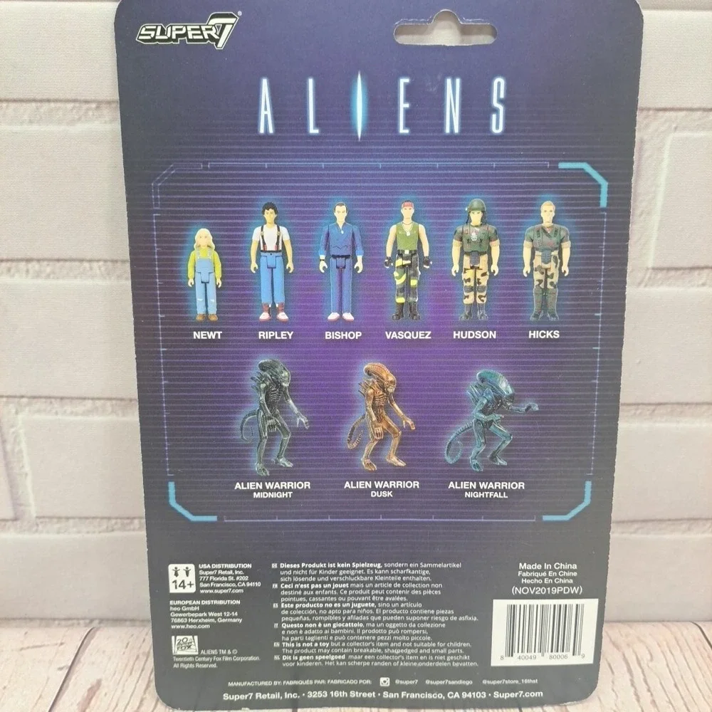 NWT Super7 Reaction Aliens Hudson Action Figure